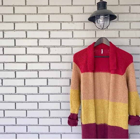 free people rainbow cardigan